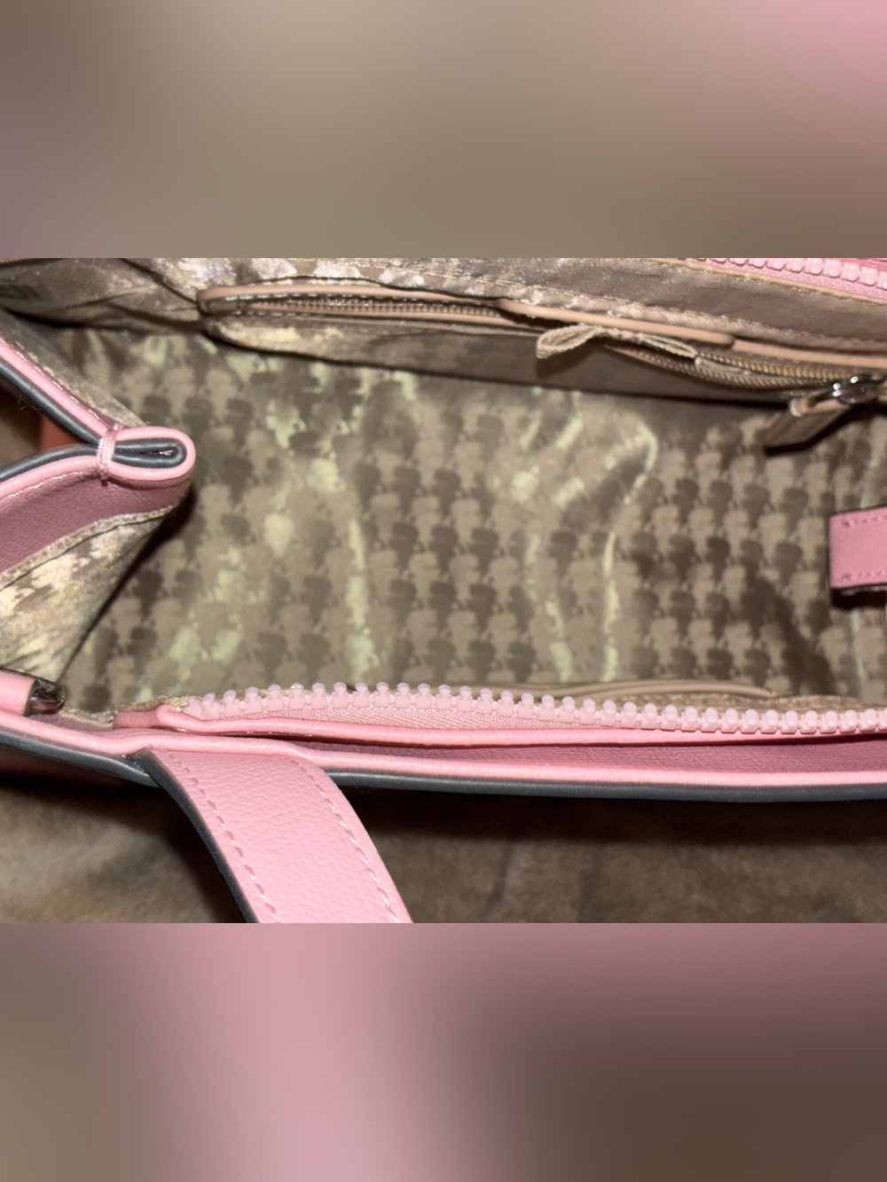 Karl Lagerfeld Paris Margot Blush Pink Tote Crossbody - Picture 8 of 14